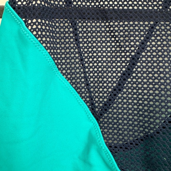 Aerie Mesh High Neck Tie Crop Bikini Top Size XL - Picture 2 of 4